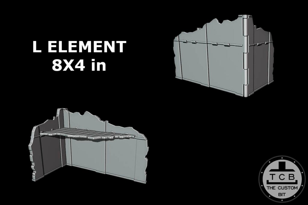 Large Foldable Terrain (L-Shaped) 8"x4"