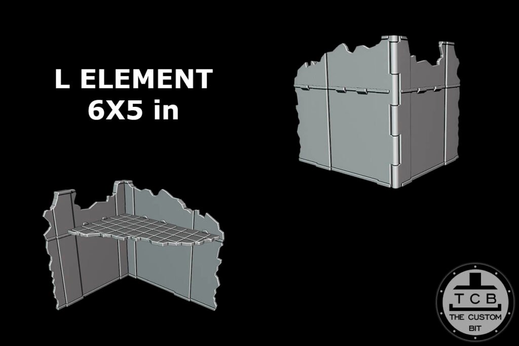 Large Foldable Terrain (L-Shaped) 6"x5"