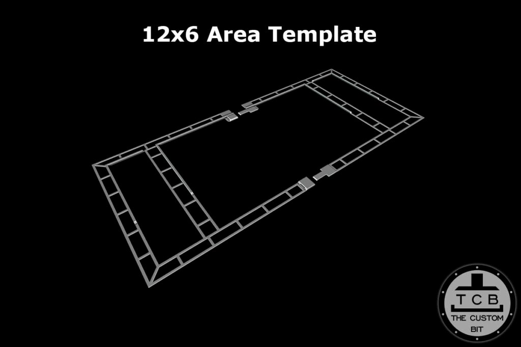 Foldable Terrain Area Template 12"x6"